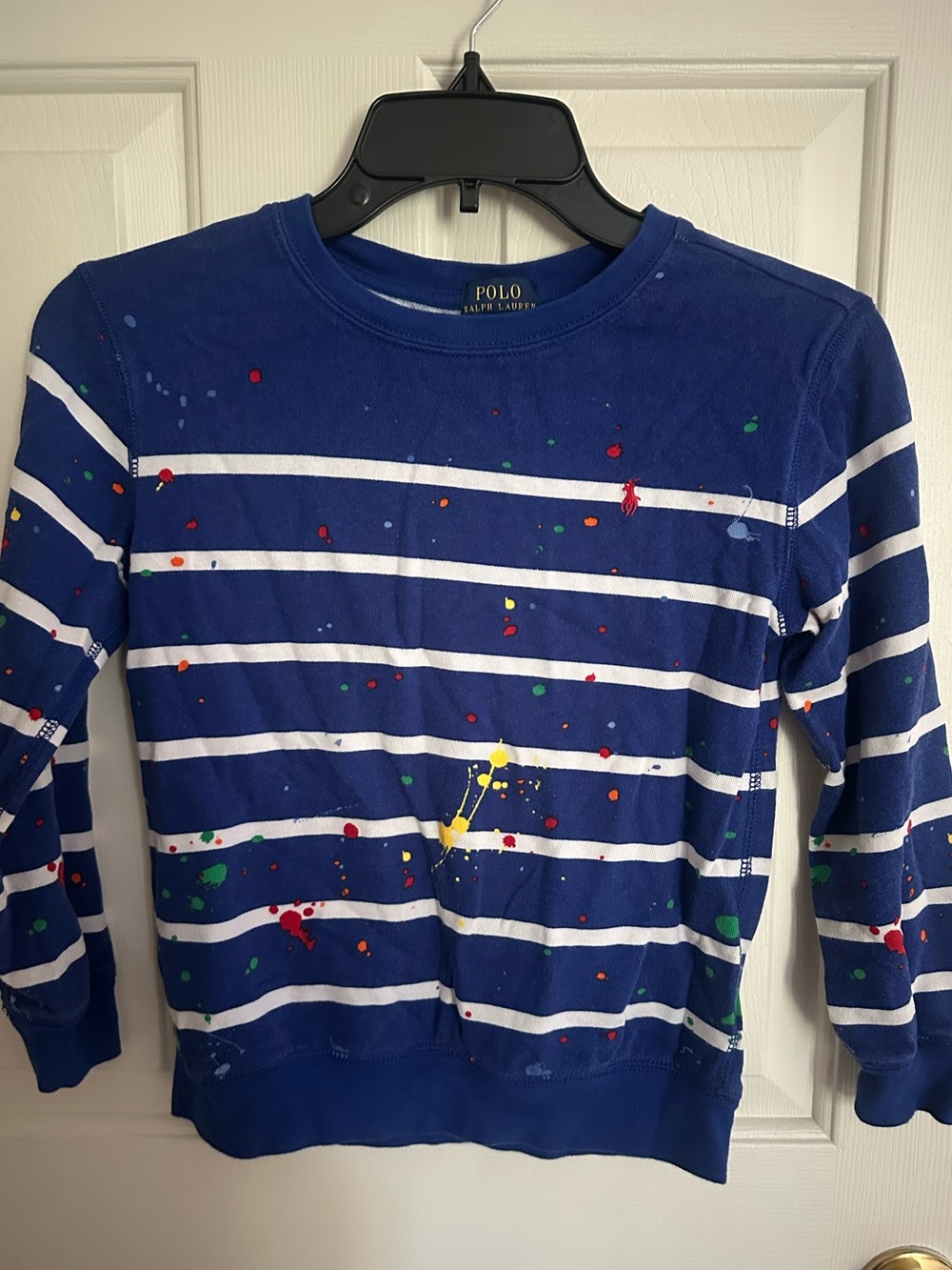 Polo Ralph Lauren Boys Size 7 Paint Splatter Pullover